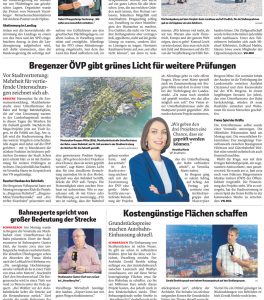 Bregenzer ÖVP: grünes Licht für weitere Prüfungen, 7.7.2021, VN